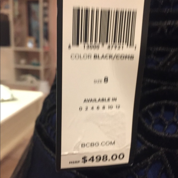 BCBG Navy and black long gown - Picture 4 of 6